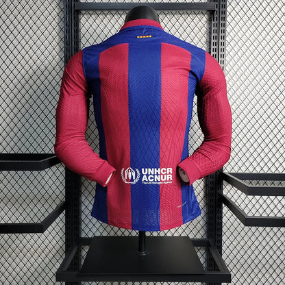 FC Barcelona 23/24 Home Jersey Long Sleeve Players Version