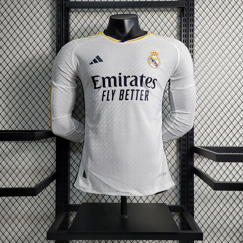 Real Madrid 23/24 Home Jersey Long Sleeve Players Version